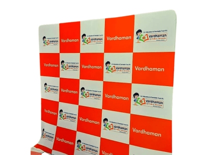 Metal Backdrop with Printed Banner